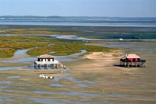cabanes de pêcheurs dans le bassin d'Arcachon
